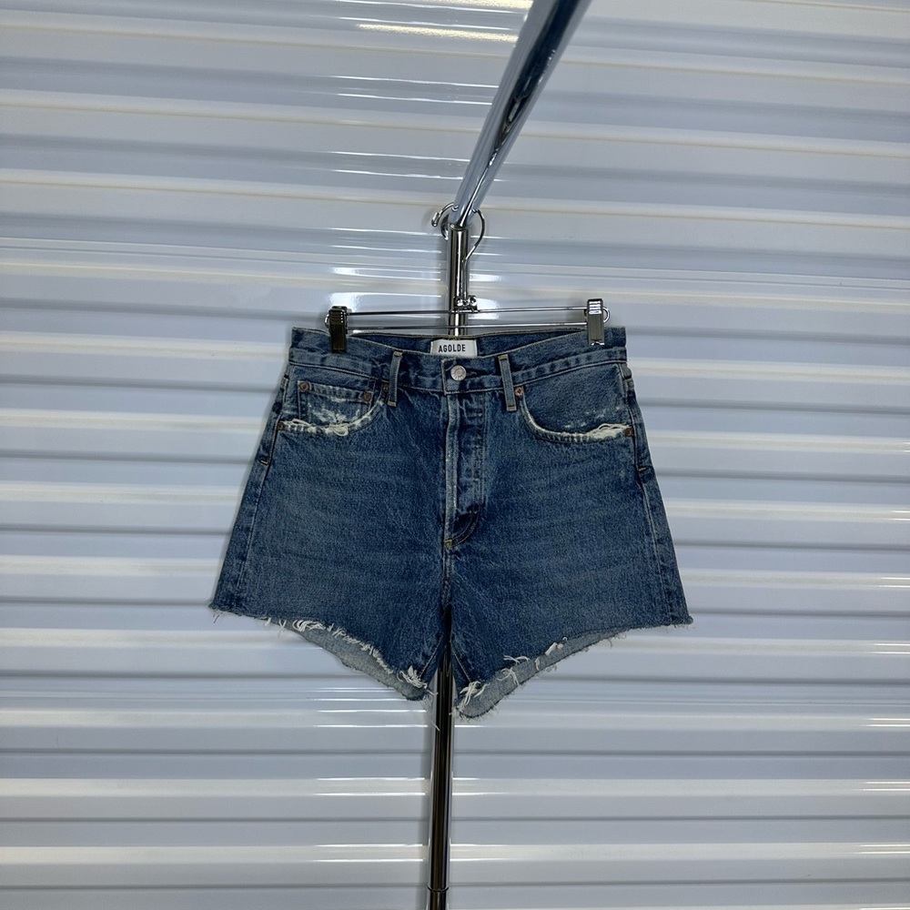 Agolde reese denim shorts